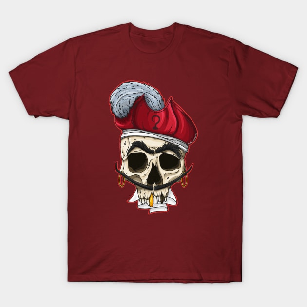 Hook Skull T-Shirt by TheLoneWolfStudio